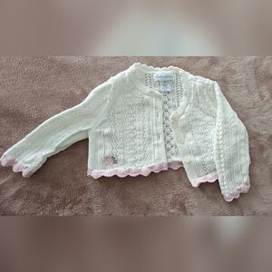 Ralph Lauren - 9 month - white button cardigan